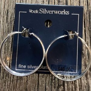 belk Silverworks silver hoops